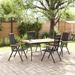 Acquista Sedie da Giardino Pieghevoli 4 pz in Alluminio e Textilene Nere con riferimento GHV-41733 della ditta 