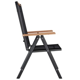 Acquista Sedie da Giardino Pieghevoli 4 pz in Alluminio e Textilene Nere con riferimento GHV-41733 della ditta 