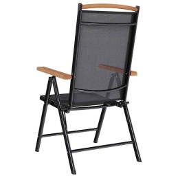 Acquista Sedie da Giardino Pieghevoli 4 pz in Alluminio e Textilene Nere con riferimento GHV-41733 della ditta 