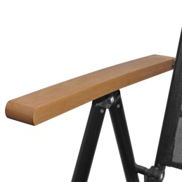 Acquista Sedie da Giardino Pieghevoli 4 pz in Alluminio e Textilene Nere con riferimento GHV-41733 della ditta 