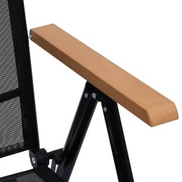 Acquista Sedie da Giardino Pieghevoli 4 pz in Alluminio e Textilene Nere con riferimento GHV-41733 della ditta 
