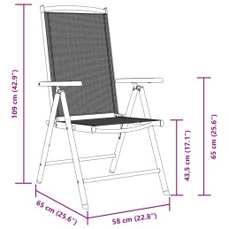 Acquista Sedie da Giardino Pieghevoli 4 pz in Alluminio e Textilene Nere con riferimento GHV-41733 della ditta 