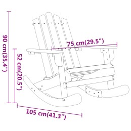 Acquista Sedia a Dondolo Adirondack in Legno Massello di Acacia con riferimento GHV-360035 della ditta 