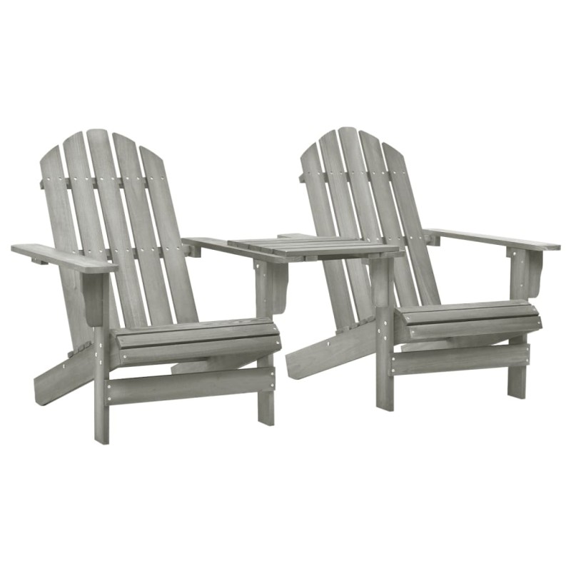 Acquista Sedie da Giardino Adirondack con Tavolino in Legno Abete Grigio con riferimento GHV-310068 della ditta 