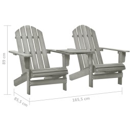 Acquista Sedie da Giardino Adirondack con Tavolino in Legno Abete Grigio con riferimento GHV-310068 della ditta 