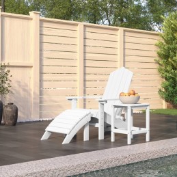 Acquista Sedia Giardino con Poggiapiedi e Tavolo Adirondack HDPE Bianco con riferimento GHV-3095708 della ditta 