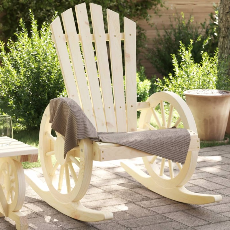 Acquista Sedie a Dondolo Adirondack 2 pz in Legno Massello di Abete con riferimento GHV-3207119 della ditta 
