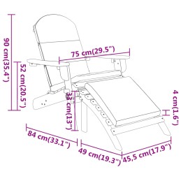 Acquista Sedia Adirondack Giardino con Poggiapiedi Legno Massello Acacia con riferimento GHV-360033 della ditta 