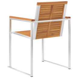 Acquista Sedie da Giardino 8 pz Legno Massello di Acacia e Acciaio Inox con riferimento GHV-3078469 della ditta 