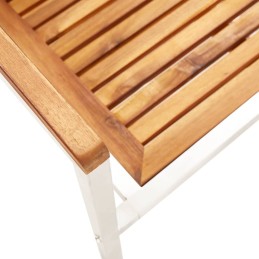 Acquista Sedie da Giardino 8 pz Legno Massello di Acacia e Acciaio Inox con riferimento GHV-3078469 della ditta 