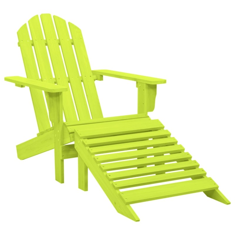 Acquista Sedia Giardino Adirondack con Ottomana Massello di Abete Verde con riferimento GHV-315866 della ditta 