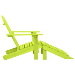 Acquista Sedia Giardino Adirondack con Ottomana Massello di Abete Verde con riferimento GHV-315866 della ditta 