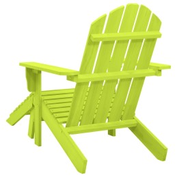 Acquista Sedia Giardino Adirondack con Ottomana Massello di Abete Verde con riferimento GHV-315866 della ditta 