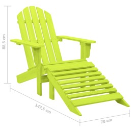Acquista Sedia Giardino Adirondack con Ottomana Massello di Abete Verde con riferimento GHV-315866 della ditta 