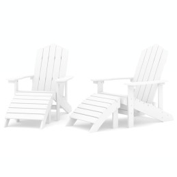 Acquista Sedie da Giardino Adirondack 2 pz con Poggiapiedi HDPE Bianco con riferimento GHV-3095696 della ditta 