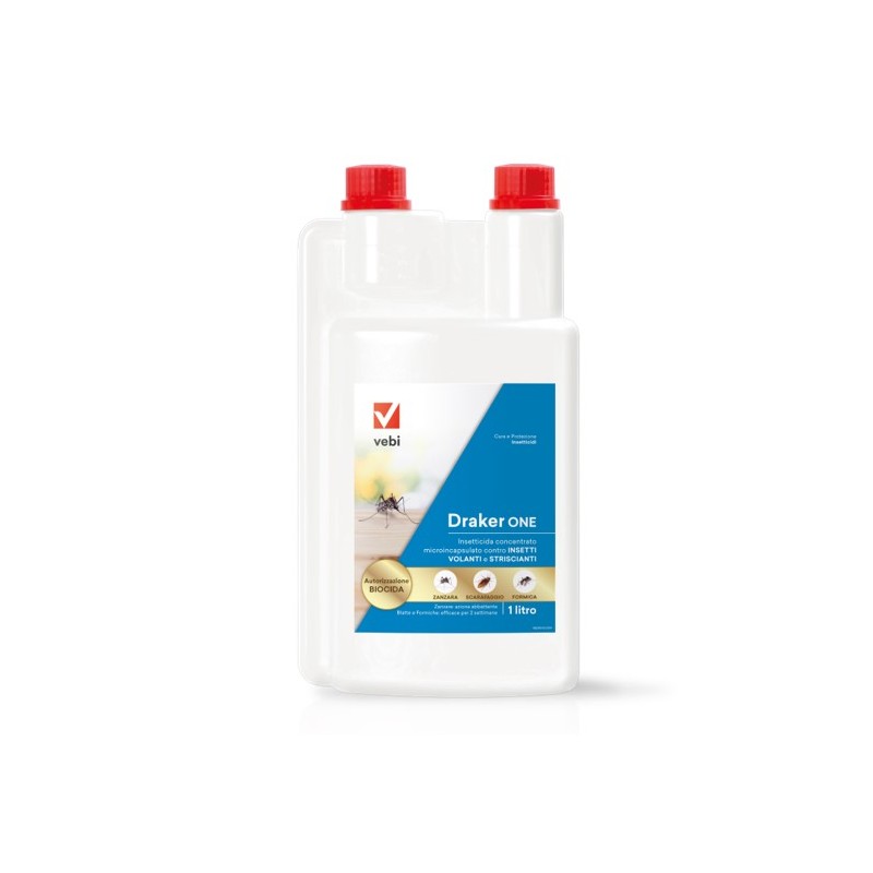 Acquista DRAKER ONE X 1 lt Mosche e Zanzare e altri insetti con riferimento V032234 della ditta VEBI