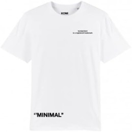 Acquista komiprotect T-Shirt Minimal WHITE Stile Streetwear con riferimento K055 della ditta 