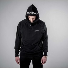 Acquista komiprotect Felpa Minimal Black con Cappuccio Stile Streetwear con riferimento K060 della ditta 