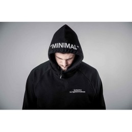 Acquista komiprotect Felpa Minimal Black con Cappuccio Stile Streetwear con riferimento K060 della ditta 