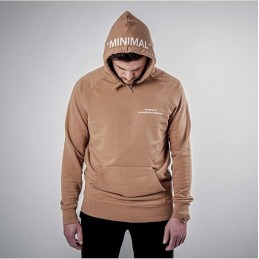 Acquista komiprotect Felpa Minimal CAMEL con Cappuccio Stile Streetwear con riferimento K070 della ditta 