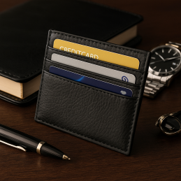 Acquista Komiprotect KIRO portafoglio slim con Blocco RFID per carte di credito 4 tasche Piccolo Sottile Elegante | Portacarte Uomo e Do con riferimento K126 della ditta KOMIPROTECT