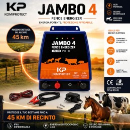 Acquista Elettrificatore Jambo 4 2026 Komiprotect | 12V / 220V | 45 km | Professionale con riferimento K990 della ditta KOMIPROTECT