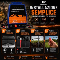 Acquista Elettrificatore Jambo 4 2026 Komiprotect | 12V / 220V | 45 km | Professionale con riferimento K990 della ditta KOMIPROTECT