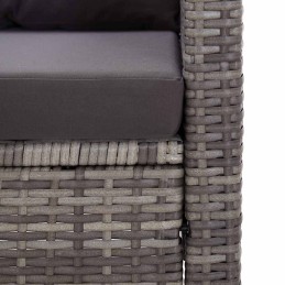 Acquista Set Divani da Giardino 6 pz con Cuscini Polyrattan Grigio Scuro con riferimento GHV-46150 della ditta GARDENHOME