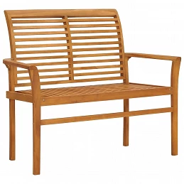 Acquista Panca da Giardino con Cuscino Antracite 112 cm in Legno di Teak con riferimento GHV-3062649 della ditta GARDENHOME