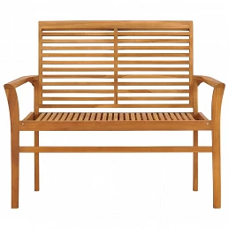 Acquista Panca da Giardino con Cuscino Crema 112 cm in Legno di Teak con riferimento GHV-3062651 della ditta GARDENHOME
