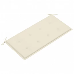 Acquista Panca da Giardino con Cuscino Crema 112 cm in Legno di Teak con riferimento GHV-3062651 della ditta GARDENHOME