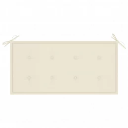 Acquista Panca da Giardino con Cuscino Crema 112 cm in Legno di Teak con riferimento GHV-3062651 della ditta GARDENHOME
