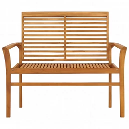 Acquista Panca da Giardino con Cuscino Rosso 112cm Teak Massello con riferimento GHV-3062655 della ditta GARDENHOME