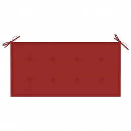 Acquista Panca da Giardino con Cuscino Rosso 112cm Teak Massello con riferimento GHV-3062655 della ditta GARDENHOME