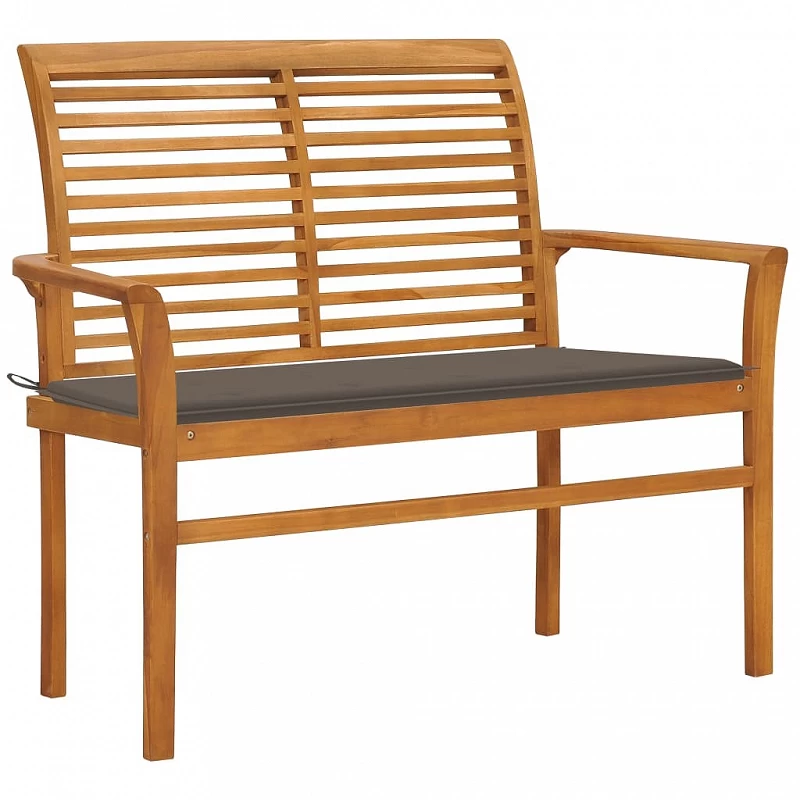 Acquista Panca da Giardino e Cuscino Grigio Talpa 112 cm Massello Teak con riferimento GHV-3062657 della ditta GARDENHOME