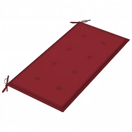 Acquista Panca da Giardino con Cuscino Rosso Vino 112 cm Legno di Teak con riferimento GHV-3062658 della ditta GARDENHOME