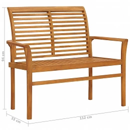 Acquista Panca da Giardino con Cuscino Rosso Vino 112 cm Legno di Teak con riferimento GHV-3062658 della ditta GARDENHOME