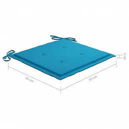 Acquista Sedie da Giardino 2 pz con Cuscini Blu in Massello di Teak con riferimento GHV-3062734 della ditta GARDENHOME