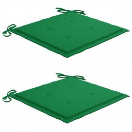 Acquista Sedie da Giardino 2 pz con Cuscini Verdi in Massello di Teak con riferimento GHV-3062735 della ditta GARDENHOME
