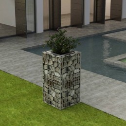 Acquista Gabbione Letto Rialzato da Giardino in Acciaio 50x50x100 cm con riferimento GHV-142557 della ditta GARDENHOME