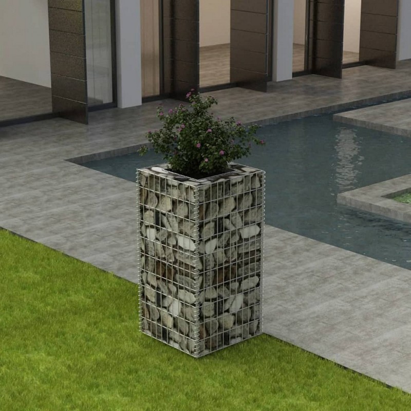 Acquista Gabbione Letto Rialzato da Giardino in Acciaio 50x50x100 cm con riferimento GHV-142557 della ditta GARDENHOME
