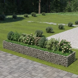 Acquista Gabbione Letto Rialzato in Acciaio Zincato 450x90x50 cm con riferimento GHV-143553 della ditta GARDENHOME