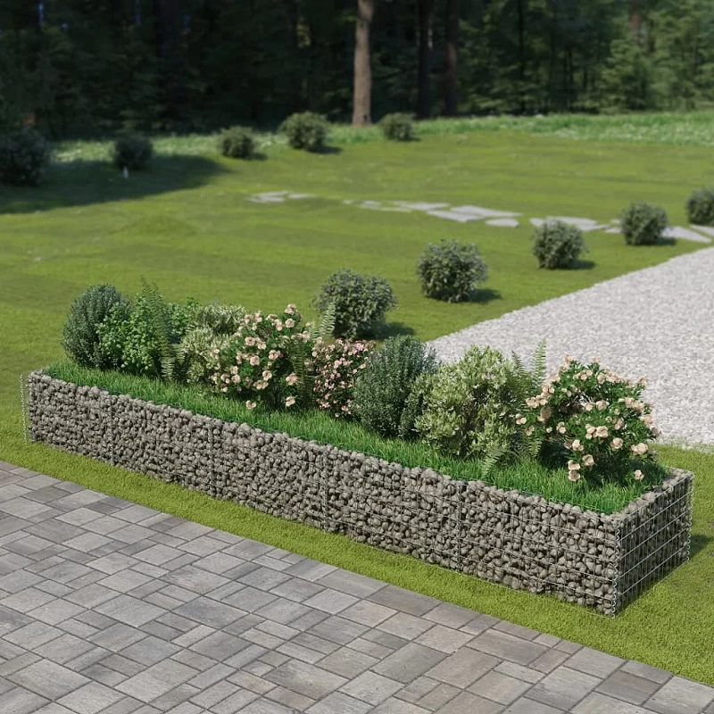 Acquista Gabbione Letto Rialzato in Acciaio Zincato 450x90x50 cm con riferimento GHV-143553 della ditta GARDENHOME
