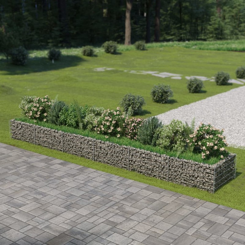 Acquista Gabbione Letto Rialzato in Acciaio Zincato 540x90x50 cm con riferimento GHV-143555 della ditta GARDENHOME
