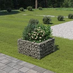Acquista Gabbione Letto Rialzato in Acciaio Zincato 90x90x50 cm con riferimento GHV-143557 della ditta GARDENHOME
