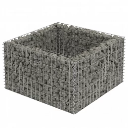 Acquista Gabbione Letto Rialzato in Acciaio Zincato 90x90x50 cm con riferimento GHV-143557 della ditta GARDENHOME