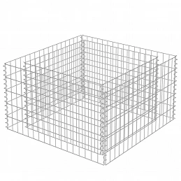 Acquista Gabbione Letto Rialzato in Acciaio Zincato 90x90x50 cm con riferimento GHV-143557 della ditta GARDENHOME