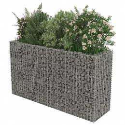 Acquista Gabbione Letto Rialzato in Acciaio Zincato 180x50x100 cm con riferimento GHV-143558 della ditta GARDENHOME
