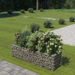 Acquista Gabbione Letto Rialzato in Acciaio Zincato 180x50x50 cm con riferimento GHV-143559 della ditta GARDENHOME