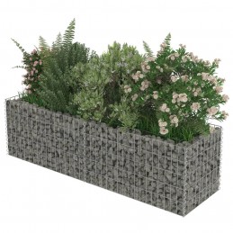 Acquista Gabbione Letto Rialzato in Acciaio Zincato 180x50x50 cm con riferimento GHV-143559 della ditta GARDENHOME